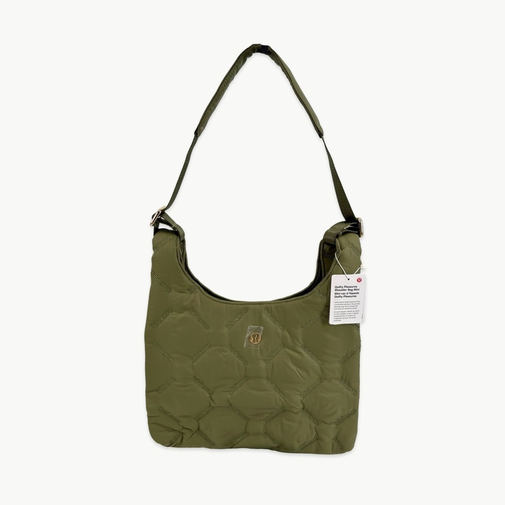 Lululemon Quilty Pleasures Mini 5L Shoulder Tote Bag Bay Leaf Green Quilted NWT